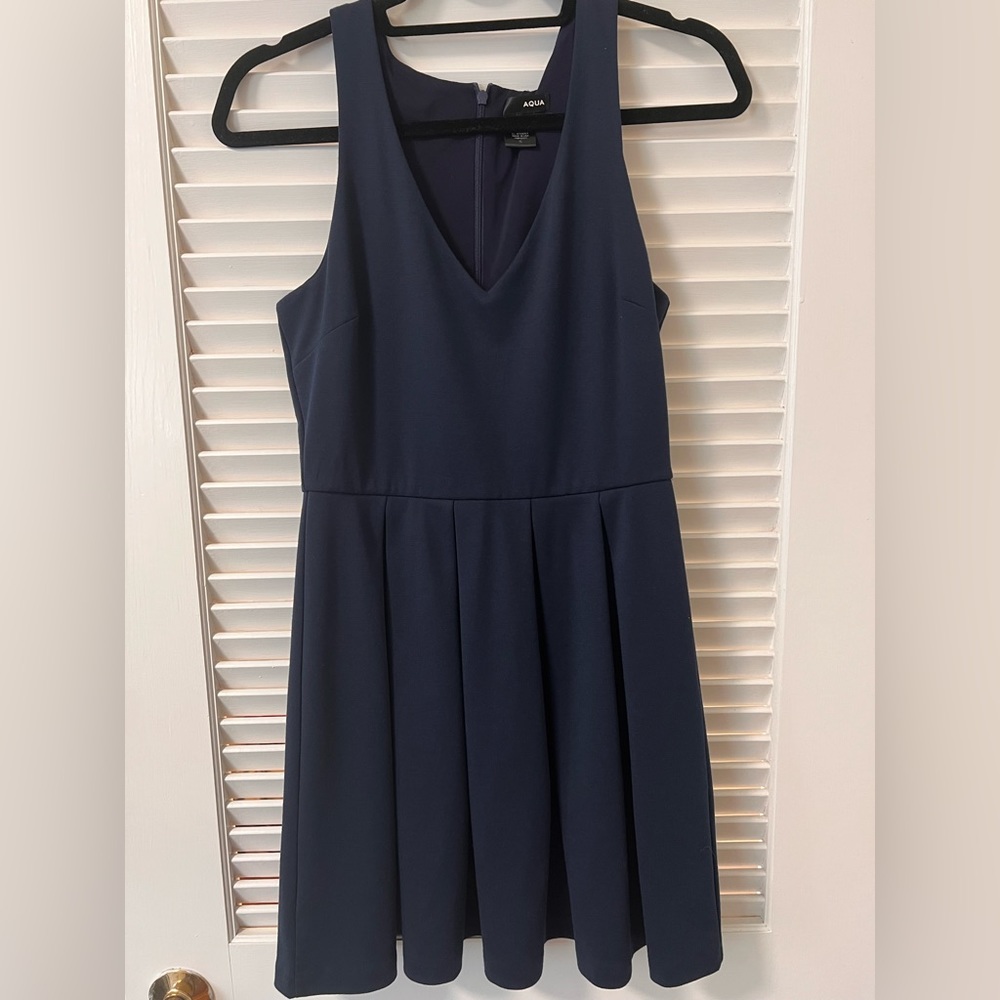 Aqua pleated dress